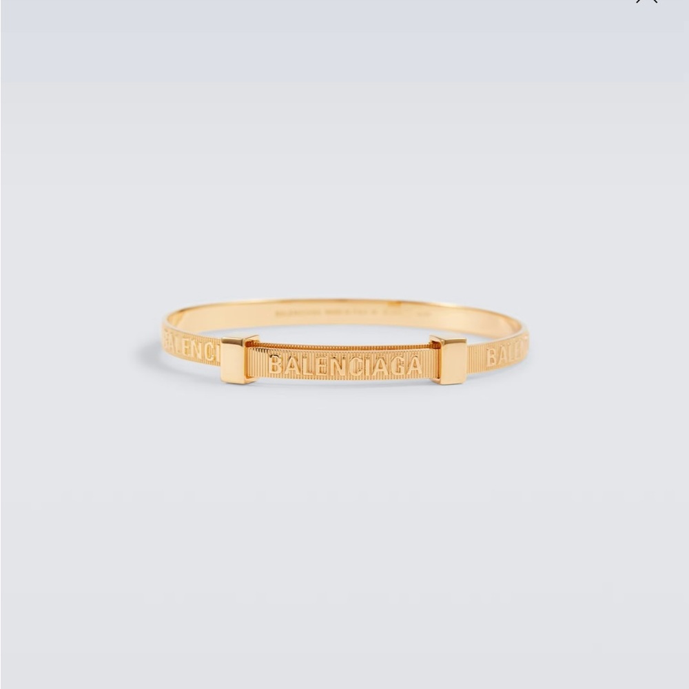 Balenciaga Logo Hoop Bracelet